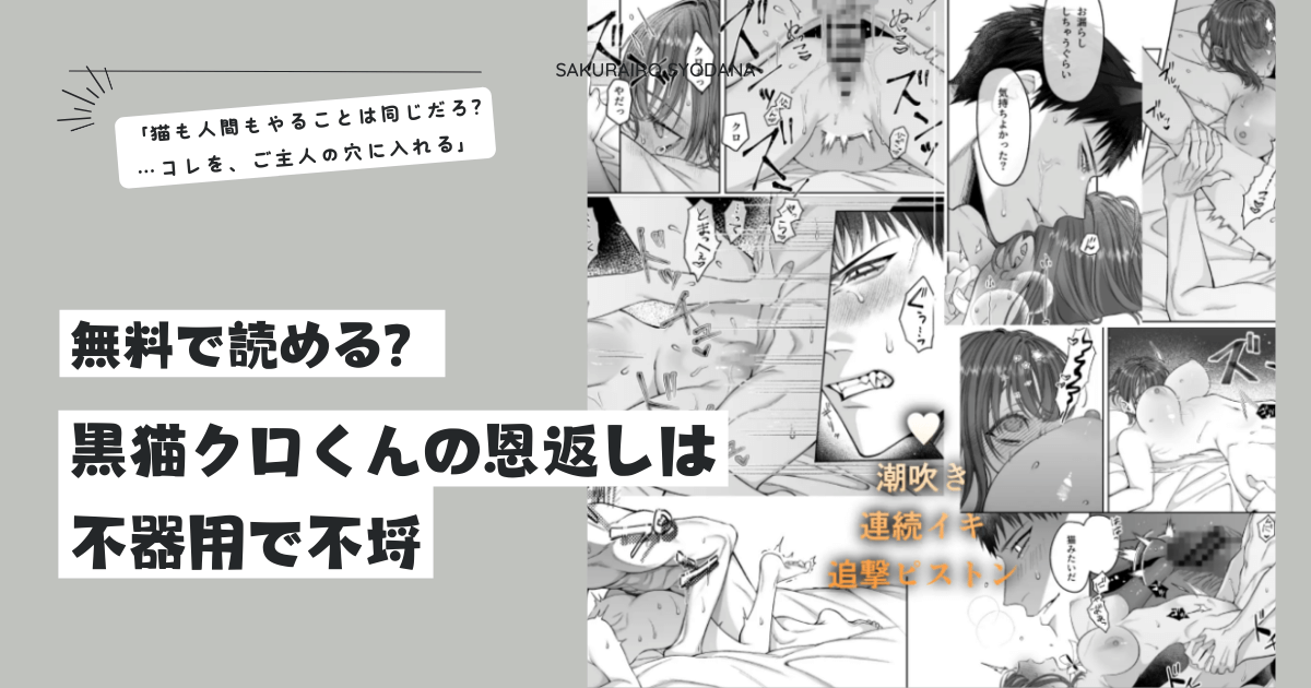 [無料漫画]黒猫クロくんの恩返しは不器用で不埒hitomi,momonga,rawとネタバレを調査！