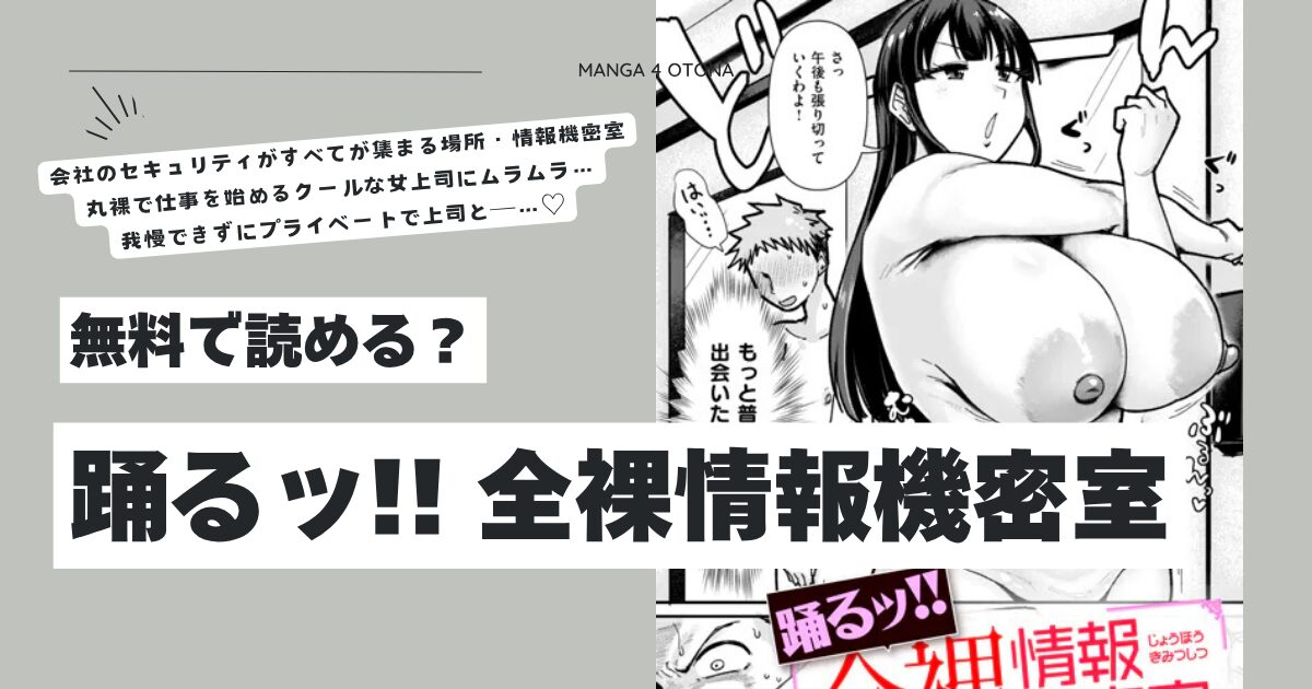 踊るッ!! 全裸情報機密室hitomi,momonga,rawエロ漫画を安全にdlする方法は？